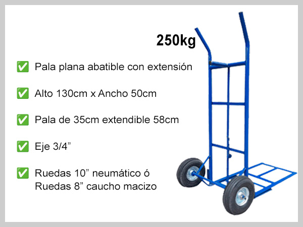 Carretilla metálica con pala expandible